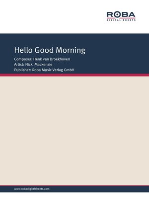 cover image of Hello Good Morning